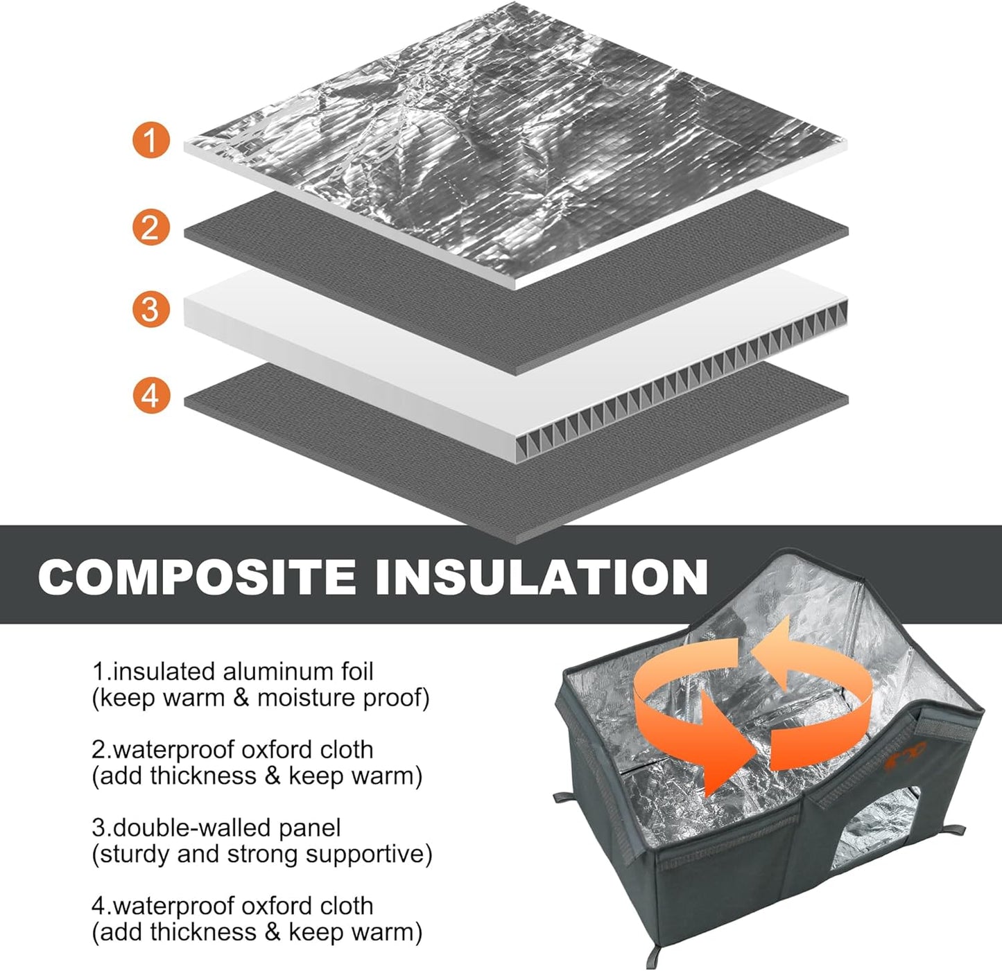 Outdoor Cat House, Feral Cat House, Pet Outside Waterproof House for Outdoor/Indoor Cats, Insulated Cat Bed for All Seasons (Camo, XL)