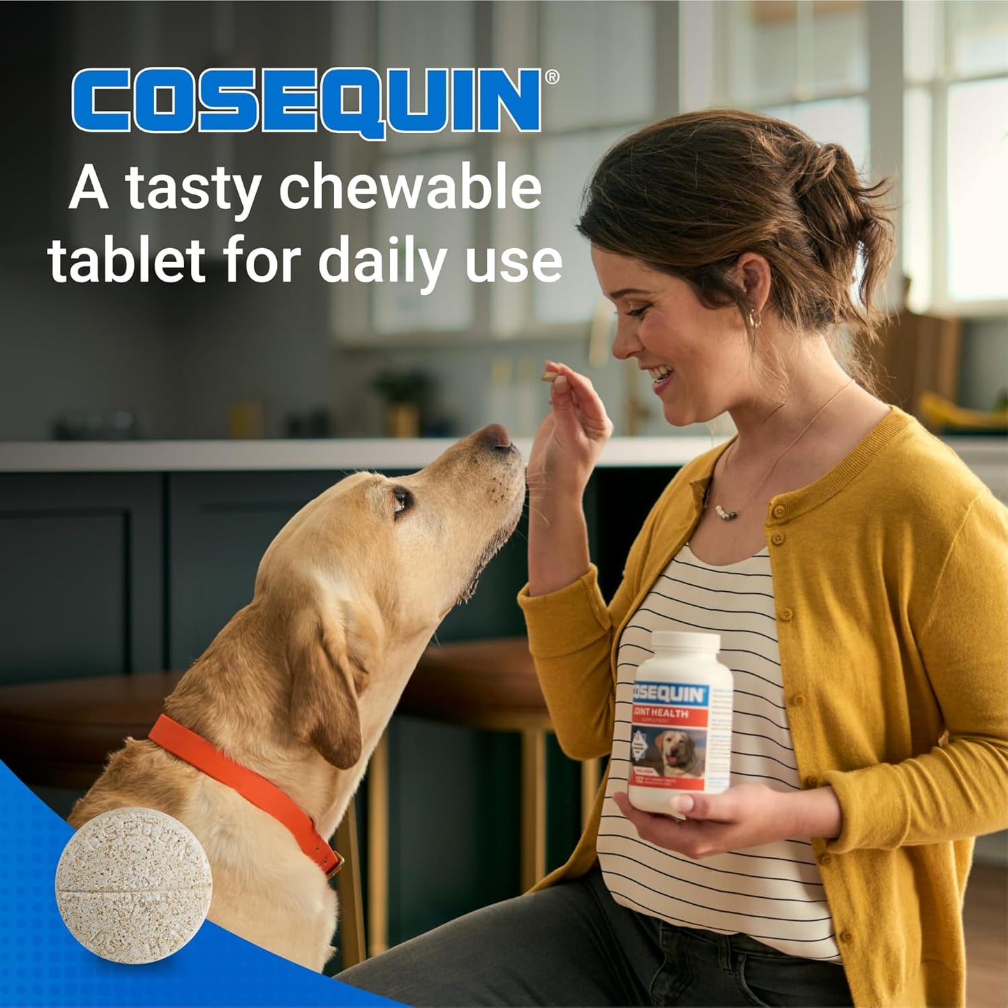 Nutramax Cosequin for Dogs Joint Health Supplement, Contains Glucosamine for Dogs, Plus Chondroitin and MSM, Supports Healthy Joints, Chewable Tablets, 60 Count