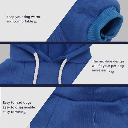 Paiaite Blue Chihuahua Dog Hoodie: Keep Your Pup Warm and Stylish with a 'The Dog Face' Printed Sweatshirt, Pet Clothes, and Sweater Coat All in One - Perfect for Winter and Cool Summer Nights! XS