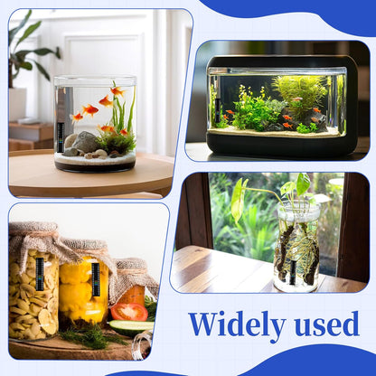6PCS Temperature Sticker Strips Fish Tank Thermometer Aquarium Temperature Sticker, Easy-to-Read 61-122℉(16-50°C) Terrarium Adhesive Water Thermometer Test for Fish Tank Aquarium(3.54" x 0.79")