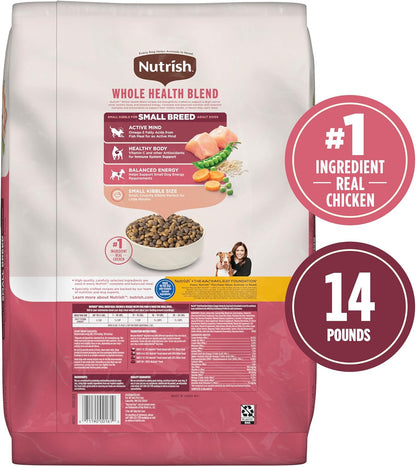Nutrish Small Breed Real Chicken & Veggies Recipe Whole Health Blend Dry Dog Food, 14 lb. Bag, Packaging May Vary (Rachael Ray)