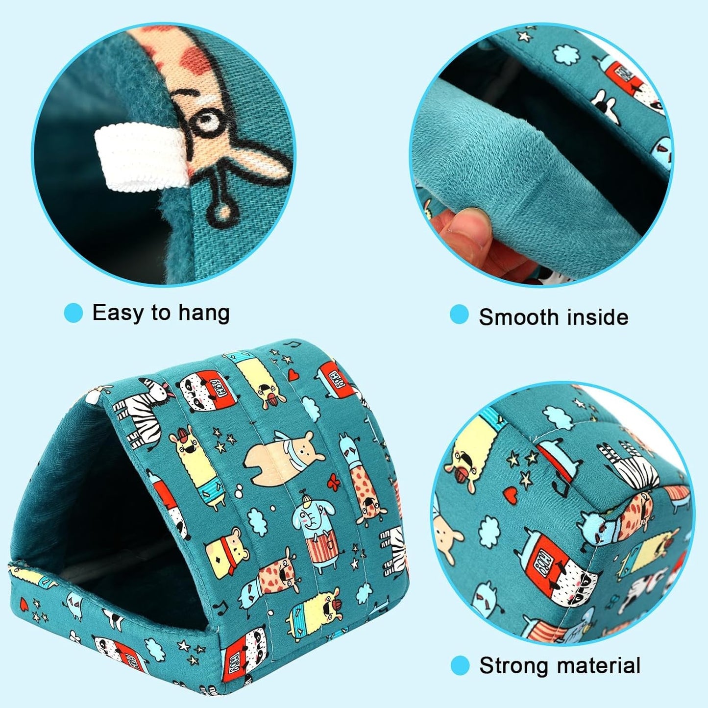 UPINS 2 Pack Guinea Pig Hideout,Guinea Pig Bed Washable Small Animal House Cage Accessories for Mouse Chinchillas Hamsters Hedgehogs Ferrets Bearded Dragons and Rats