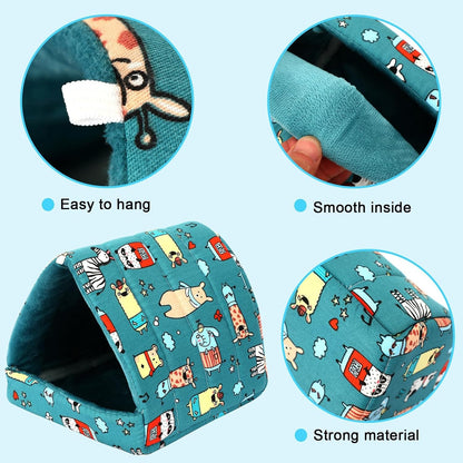 UPINS 2 Pack Guinea Pig Hideout,Guinea Pig Bed Washable Small Animal House Cage Accessories for Mouse Chinchillas Hamsters Hedgehogs Ferrets Bearded Dragons and Rats