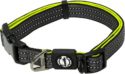 Franklin Pet Supply Co. - Nylon Dog Collar - Reflective Comfort - Fit - Neoprene - Adjustable- Small- Medium - Large - Puppy - Dog - Cat- Easy Clip
