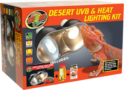 Zoo Med Desert UVB & Heat Lighting Dual Kit