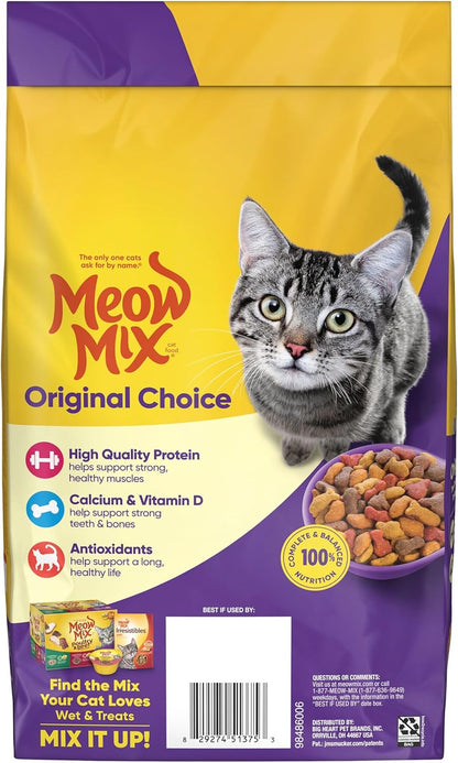 Meow Mix Original Choice Dry Cat Food, 3.15 Pounds