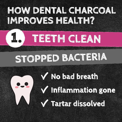 QCHEFS Dental Charcoal for Cats – Two Month Supply* - Food Topper - After Meal Licking Treat, Oral Health Snack with Amino Acids.