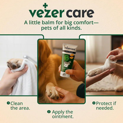 Dog Paw Balm & Wound Care Ointment – Natural Alternative to Manuka Honey for Hot Spots, Itchy Skin & Cuts – Safe for Dogs, Cats & Horses – Lick-Safe & Steroid-Free 1.7 oz