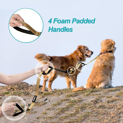 PetBonus No Tangle Double Dog Leash and Dog Seat Belt for Car