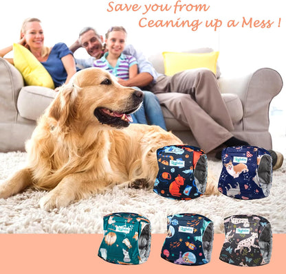 Leekalos Male Dog Diapers, Dog Belly Bands for Male Dogs Wraps Washable Doggie Diapers High Absorbing Dog Belly Bands（5 Pack）