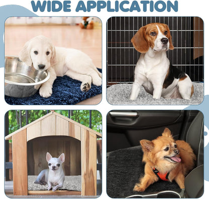 6 Pack Self Warming Cat Pads,19 x 28 Inch Self Heating Dog Cat Mats Extra Warm Thermal Pet Bed Washable Pet Crate Mat Blanket Removable Cover Non Slip for Indoor Outdoor (Grey,Black,Blue)