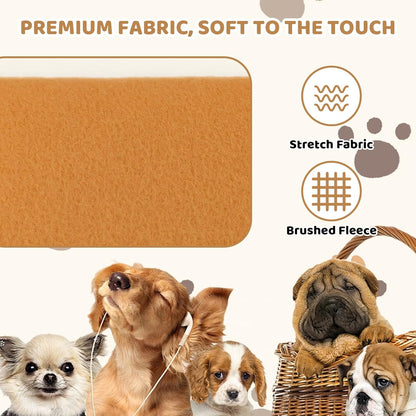 2-Pack Red and Brown Polyester Dog Clothes, Dog Sweatshirts,Frenchie Hoodie, Comfortable Pet Apparel(S)