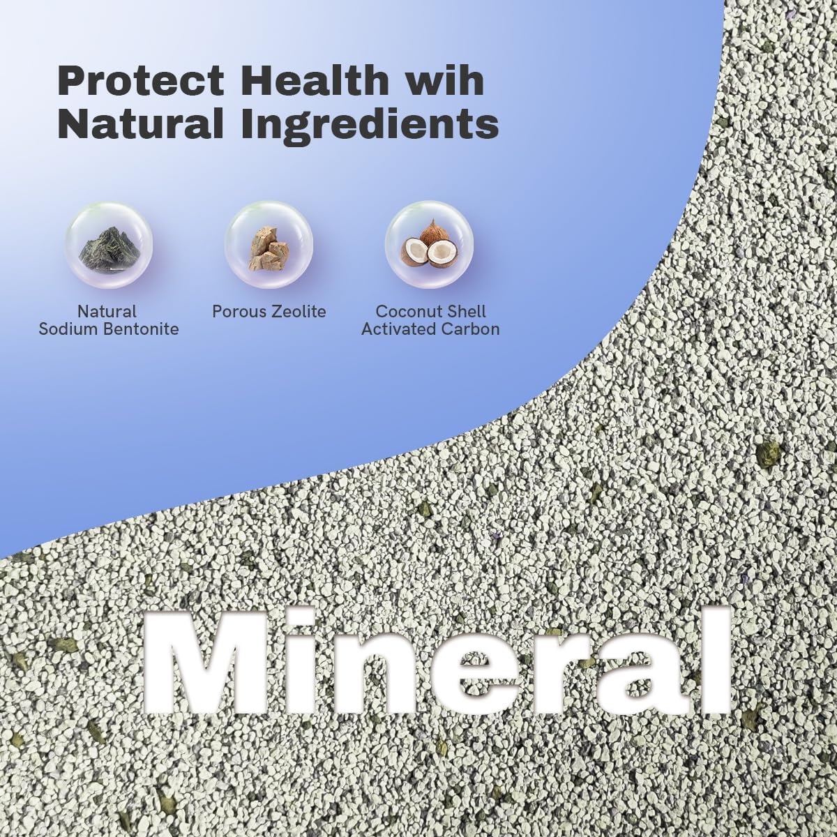 Clumping Cat Litter, Premium Bentonite Cat Litter Sodium-Based, Dust-Free, Strong Durability, Odor Control, Natural Mineral Formula Unscented Litter for RealScooper - 15 lb. Box