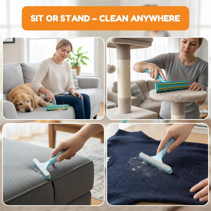 3 in 1 Carpet Rake for Pet Hair Removal & Waterproof Dog Blanket