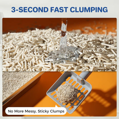 Natural Cat Litter Clumping Cat Litter,36 Pounds Mixed Straw Kitty Litter Lightweight Litter,Dust Free and Low Tracking Litter Odor Control Unscented