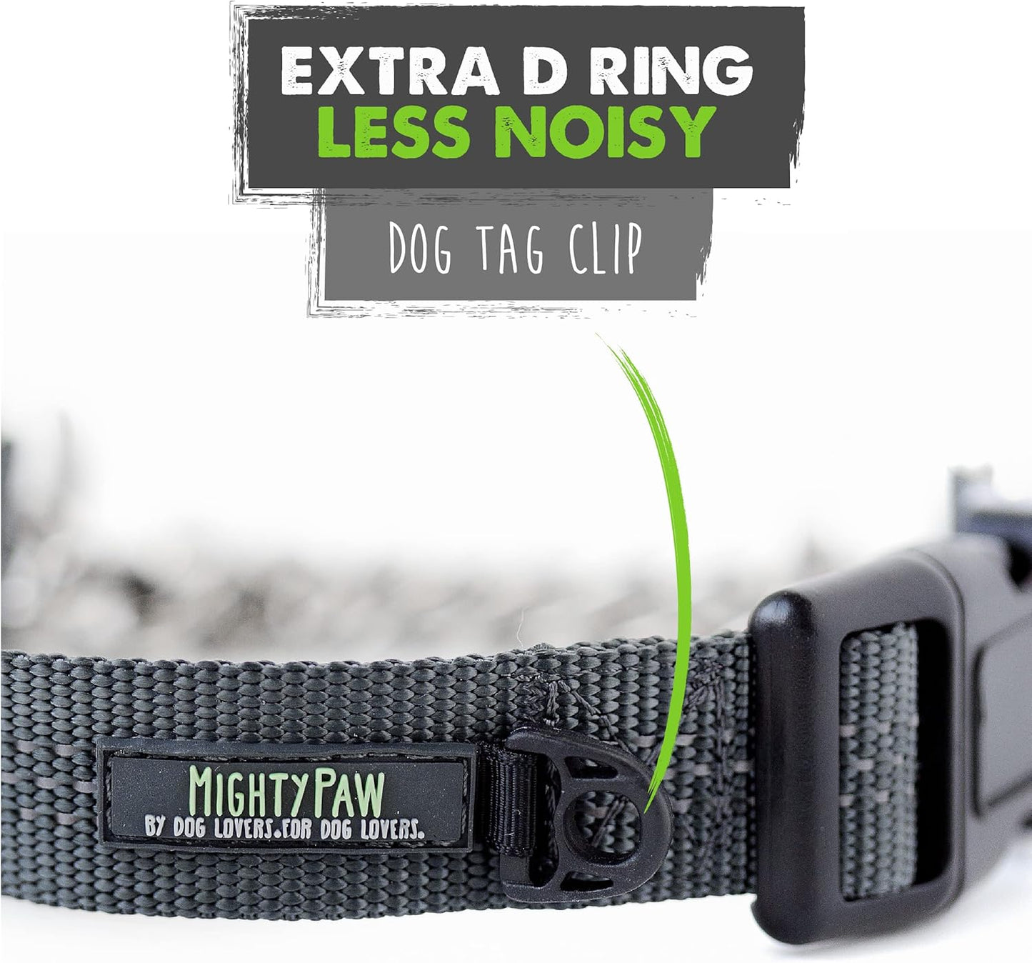 Mighty Paw Martingale Dog Collar 2.0 | Trainer Approved Limited Slip Collar with Stainless Steel Chain & Heavy Duty Buckle - Modified Cinch Collar for Gentle & Effective Pet Training - Medium, Grey