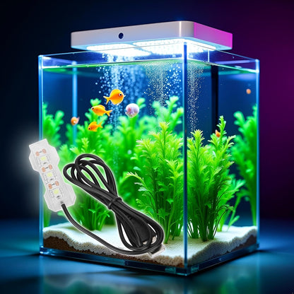 Blue Light Small Aquarium Led Light, Multicolor Led Fish Tank for Freshwater Plants Aquarium Accessories，Fish and Aquatic Pets, Pet Supplies