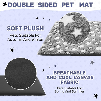 Dog Bed for Car Back Seat Backseat Pet Bed Mat Waterproof Non-Slip Dog Car Seat Covers Soft Cozy Star Pattern Protector 51x 24 Inches for Backseat Extenders Trucks Suvs All Season Travel