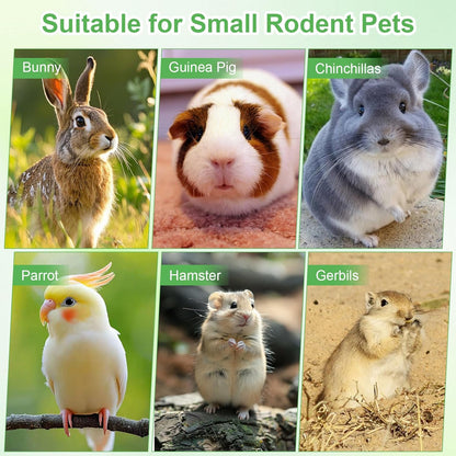 Christmas Bunny Chew Toy, 15 Pcs Natural Loofah Chew Toys for Guinea Pig Kitten Rabbit Hamster Chinchillas Gerbil Budgie,Chew Toys for Teeth & Cage Deco