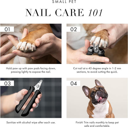 Tweezerman Small Nail Clippers for Dogs & Cats, Manual Professional Dog & Cat Nail Trimmer with Ergonomic Handle