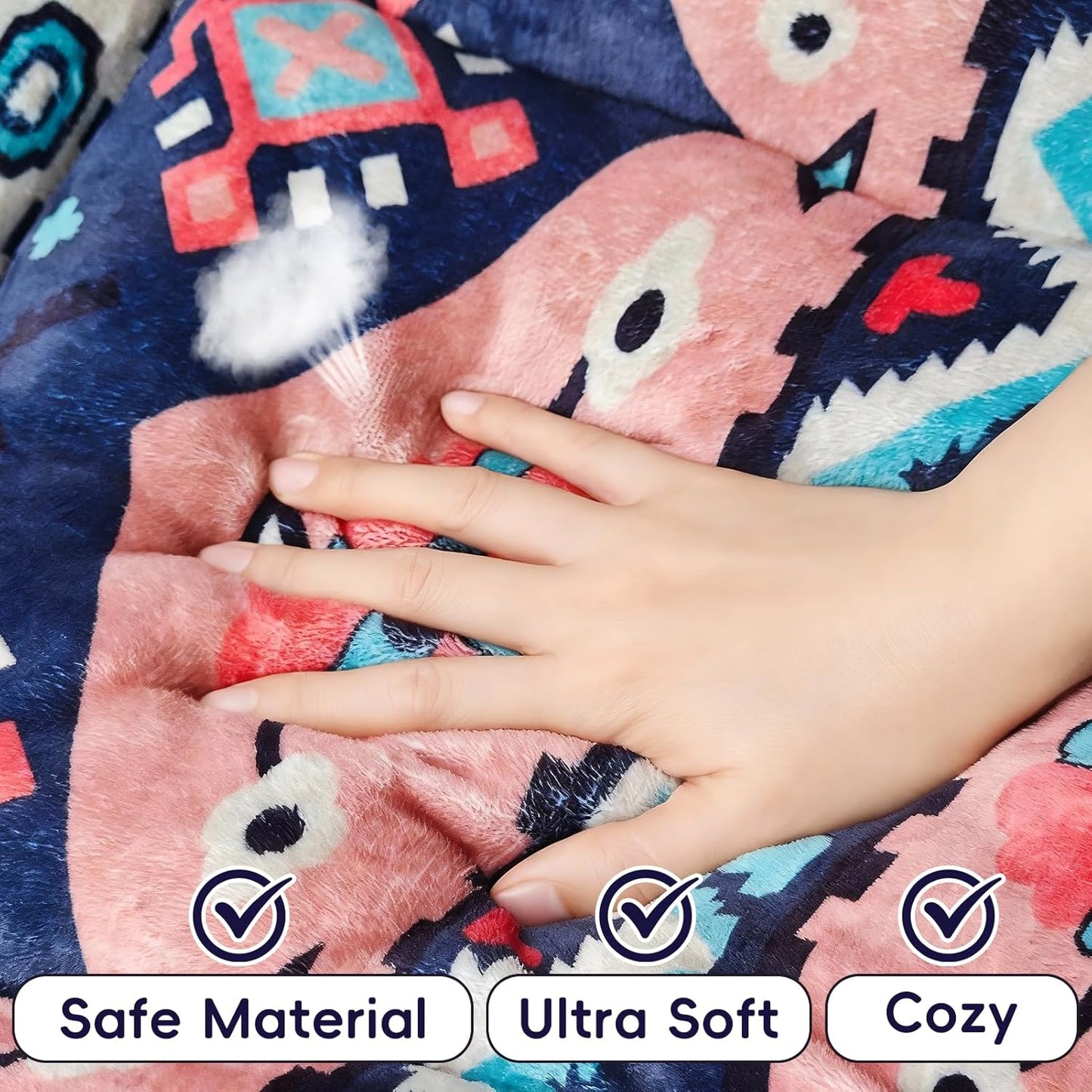 Washable Dog Crate Bed, Ultra Soft & Anti-Slip Crate Pad, Cozy Kennel Mat for Large/Medium/Small Dogs, Thick & Bohemian Dog Bed Mat (Pink, 23.0" L x 17.0" W x 2.3" H)