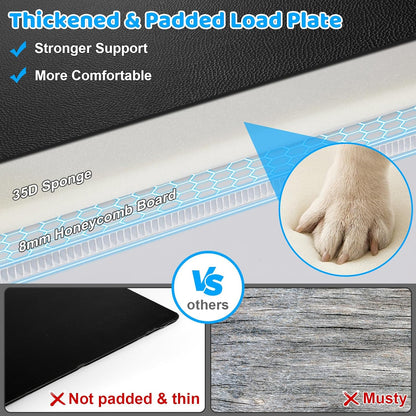 URPOWER PU Leather Back Seat Extender for Dogs – Hard Bottom Dog Car Seat Cover Holds 400 lbs, Anti-Scratch & Waterproof Dog Hammock for Cars, SUVs & Small Trucks, Dogs Car Bed Pet Backseat Protector