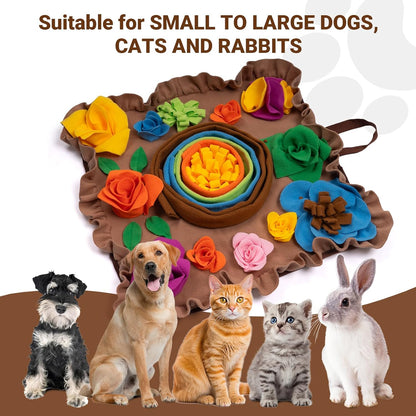 Snuffle Mat for Dogs - Dog Toy to Keep Them Busy Non-Slip Slow Eating Dog Food Mat - Lick Mat for Dogs Encourages Natural Foraging Skills Reduces Anxiety & Boredom Hand and Machine Washable