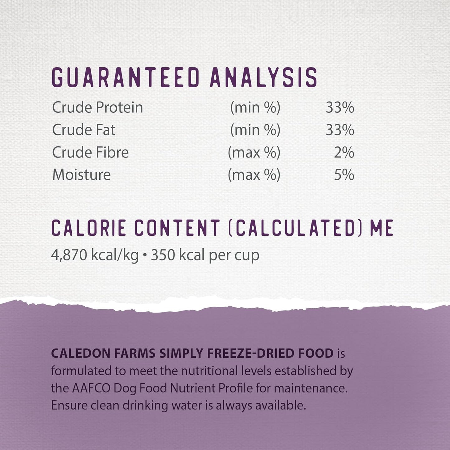 Caledon Farms Simply Freeze Dried Dog Food Beef Recipe 9.8oz