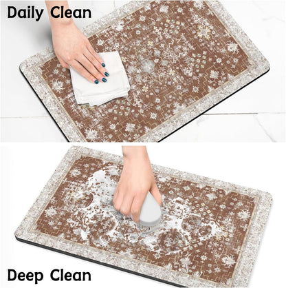 Pet Food Mats for Floor, Absorbent Dog Mat for Food and Water Dispenser Mat, Dog Food Mat Quick Dry Cat Food Mat Pet Supplies