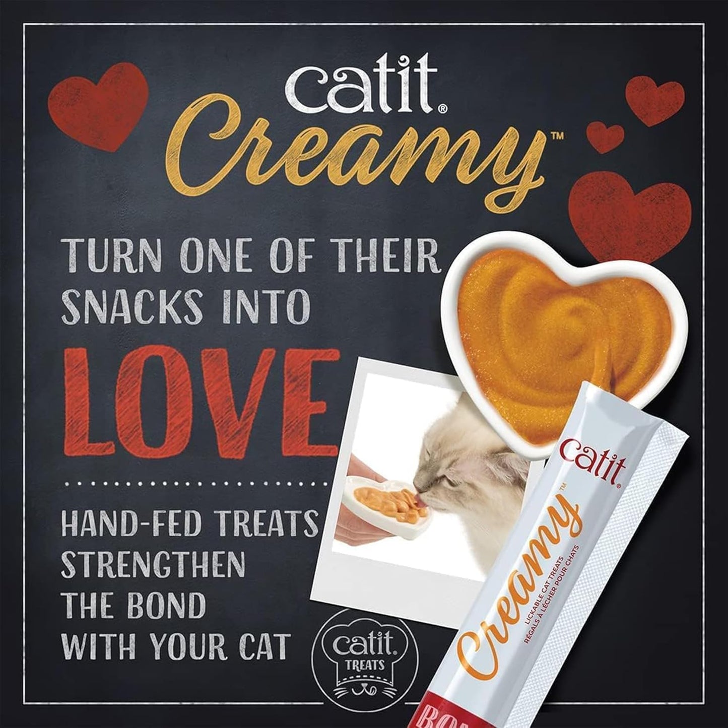 Catit Creamy Lickable Cat Treat – Healthy Variety of Flavors, 72 Pack, Hand-Feed or Serve, Nutrient-Rich Squeeze Tube, 0.5 oz Each