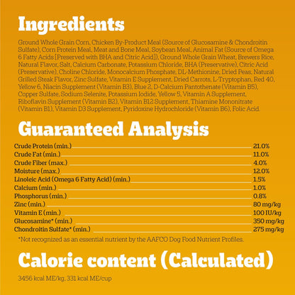 Pedigree Complete Nutrition Adult Small Dog Dry Dog Food, Grilled Steak & Vegetable Flavor, 14 lb. Bag