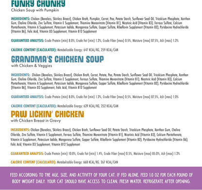 Weruva Classic Dog Food, Cluck Crew Trial Variety Pack, 14oz Can, Pack of 3