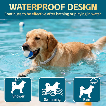 Flea Collars for Dogs, Dog Flea & Tick Control Flea Collar 12 Months Protection, Waterproof Dog Flea Collar, Flea Prevention for Dogs with Comb and Prevention Treatment Drop, 2Pack