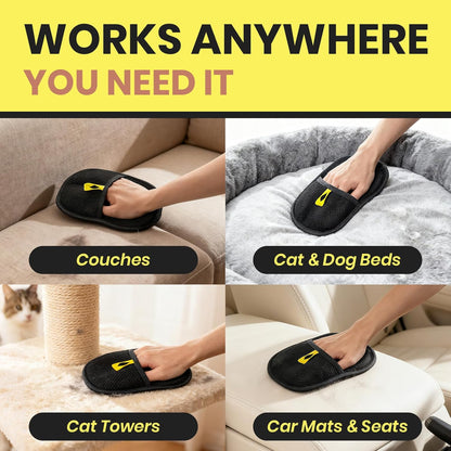 DELOMO Electrostatic Pet Hair Removal Glove: Pet Hair Mitt Glove for Cats & Dogs, Reusable Magic Brush Pet Hair Remover Glove for Couch, Carpet, Furniture, Car Seat & Clothing