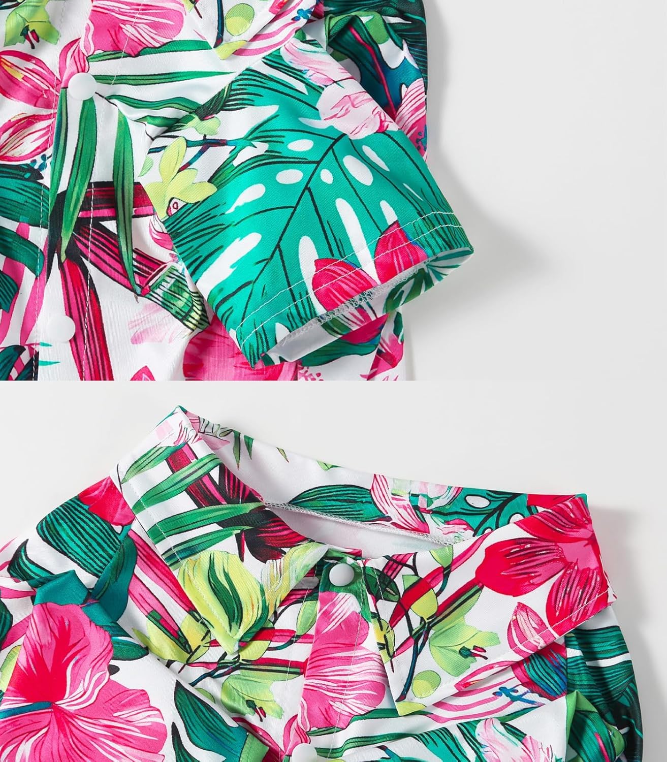 Dog Shirt, Hawaiian Summer Colorful Printed Pet Clothing Breathable and Cool Beach Style Big Dog Boy and Girl Shirt (4X Large, Flower)