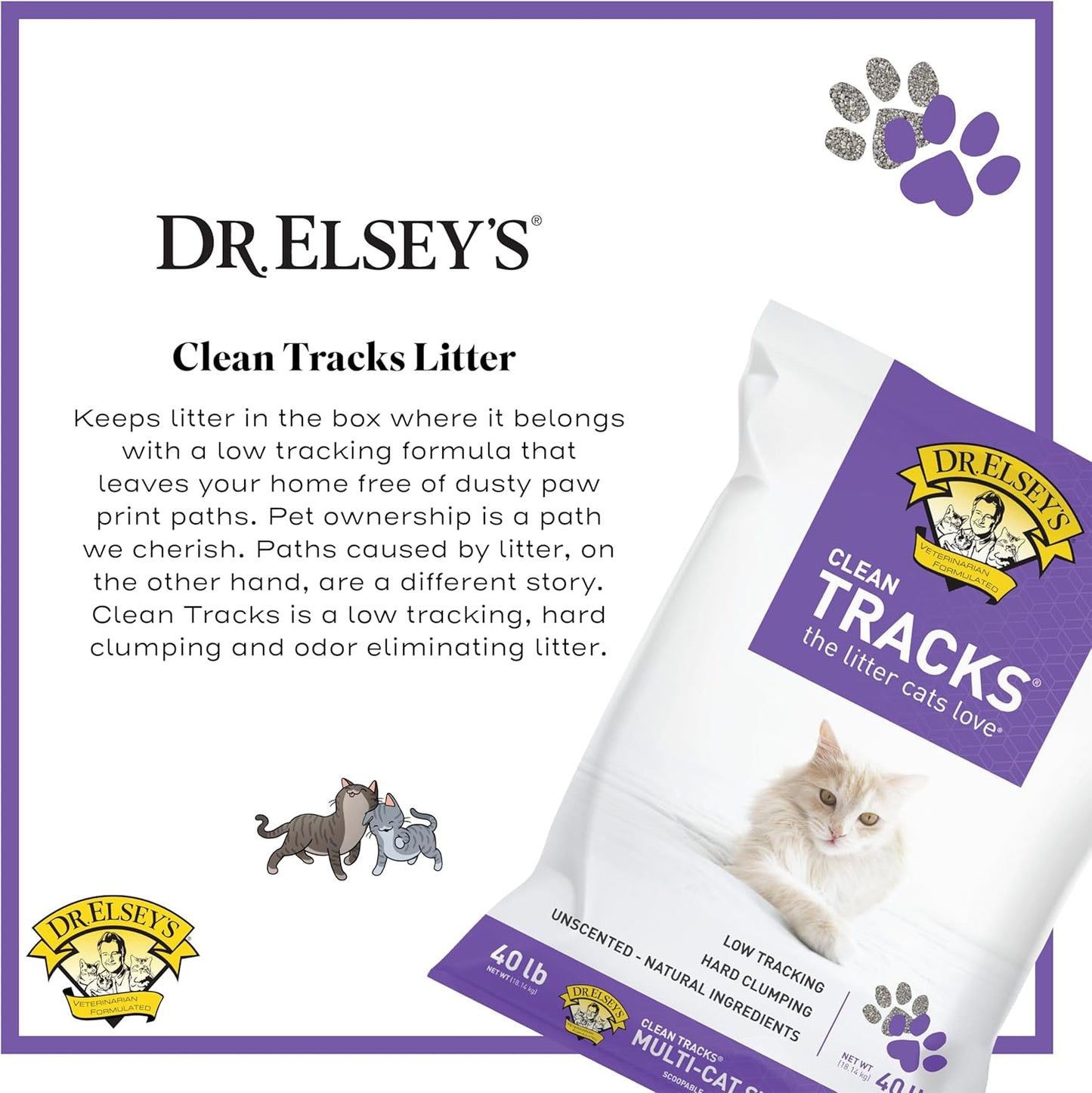 Dr. Elsey's® Clean Tracks Clumping Clay Cat Litter 40 lb. Bag