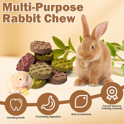 PINVNBY 10PCS Bunny Chew Toys Small Animal Molar Snacks for Teeth Rabbit Treats for Hamster, Chinchilla, Guinea Pig, Squirrels, Gerbils and Small Animals