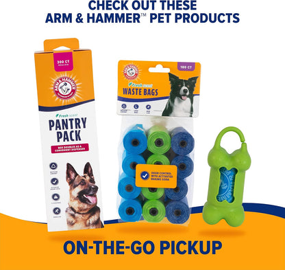 Arm & Hammer Dog Pooper Scooper Swivel Bin & Rake, Poop Scoop for Dogs, Black (2 Heavy Duty Scented Waste Bags Included)