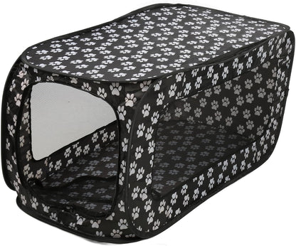 Foldable Dog Tent, Pop Up Rectangle Pet Playpen, Large Space Breathable Portable Car Seat Kennel for Dogs Cats, Durable Oxford Fabric with PVC Rubberized Mesh, Easy to Use Double Z