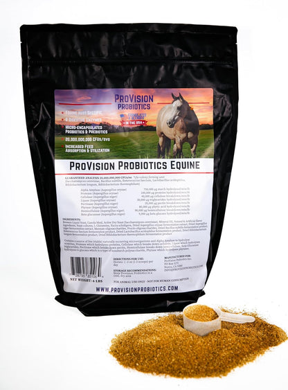 Digestive Aid for Horses - 6 lb Bag (90 Servings @ 83¢/Serv) - Probiotics, Prebiotics, and Digestive Enzymes for Gut Health, Nutrient Absorbtion & Performance