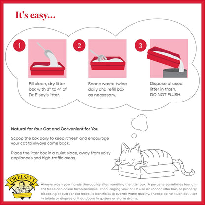 Dr. Elsey's Premium Clumping Cat Litter - Cat Attract - 99% Dust-Free, Low Tracking, Hard Clumping, Superior Odor Control, Natural Herbal Attractant, Unscented & Natural Ingredients, 40 lb