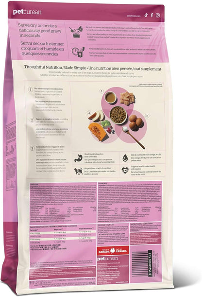 Now Fresh Good Gravy Grain-Free Dry Cat Food with Chicken, Healthy Kibble for Adults & Seniors Coated in Bone Broth – Just Add Water to Moisten, with Pumpkin for Sensitive Stomachs, 3 lb Bag