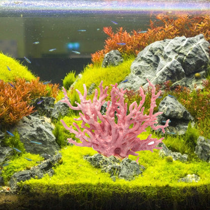 Besimple Artificial Aquarium Coral Ornament Plastic Fish Tank Plants Decoration for Aquarium Landscape (Pink)