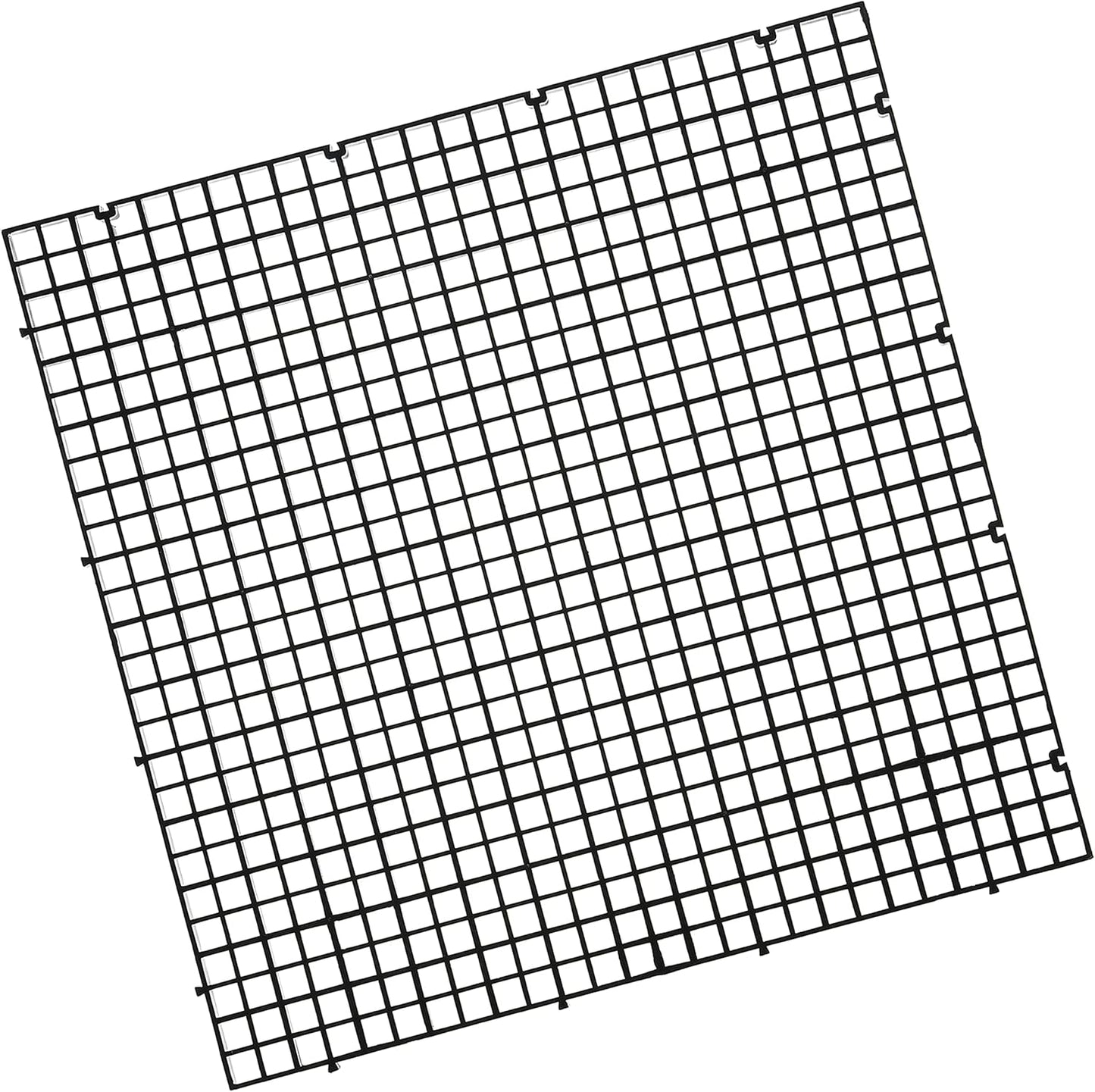 ALEGI 12 Pcs Aquarium Fish Tank Divider Plastic Egg Crate Aquarium Filter Bottom Tray Grid Isolation Board Partition Net Pane Separator (L 12pcs Black)