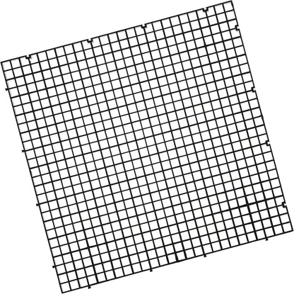 ALEGI 12 Pcs Aquarium Fish Tank Divider Plastic Egg Crate Aquarium Filter Bottom Tray Grid Isolation Board Partition Net Pane Separator (L 12pcs Black)