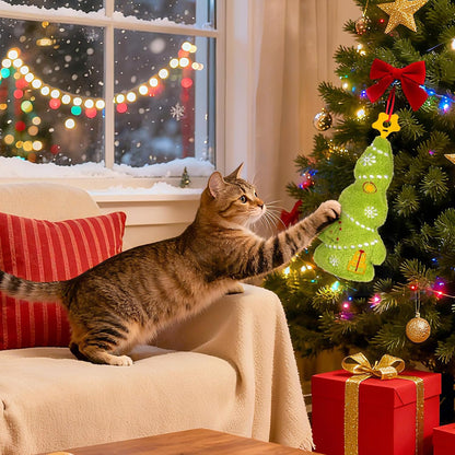 Retro Shaw Christmas Cat Toys, Kitty Xmas Catnip Toys 6pcs