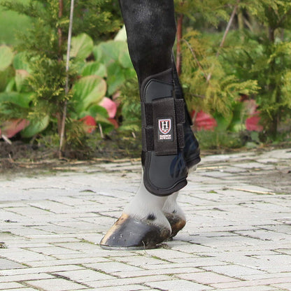 Harrison Howard Horse Tendon Boots Open Front/Fetlock Boot for Horse Protective Boots for Jumping, Trail Riding Set of 4