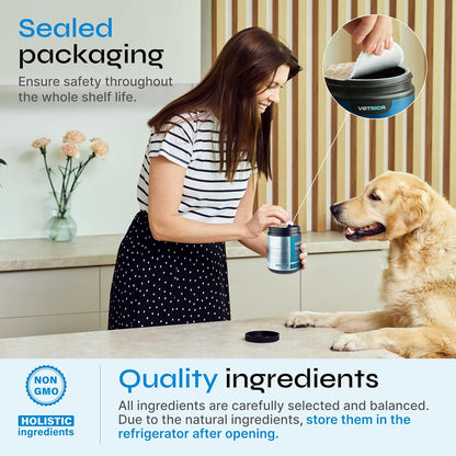 Probiotics for Dogs - Dog Probiotic Chews for Digestive and Gut Health, Dental, Immune System Support - Chewable Prebiotic Soft Treats - Wild Yam, Yeast Powder - Diarrhea and Bowel Support Supplement