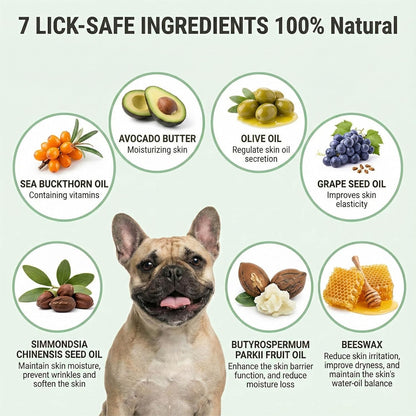 2-in-1 Dog Paw Balm & Nose Cream Set (2.7oz) - Natural Lick-Safe Snout Soother & Wax. Heals Dry Cracked Pads & Hyperkeratosis. Protection for Hot Pavement & Winter Snow. Cat Paw Balm