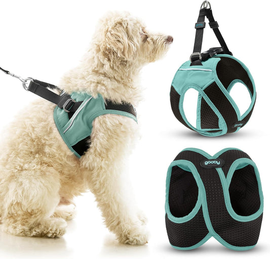 Gooby Escape Free Easy Fit X Step in Dog Harness - Seattle Blue, Small